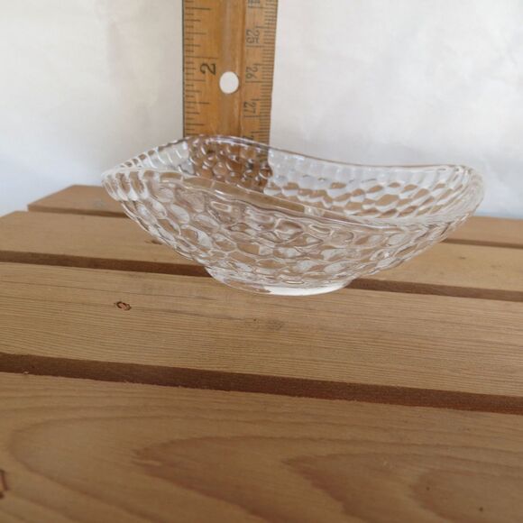 Partylite Clear Votive Holder Set up of 3 Fazzoletto Edge & Textured Glass - Picture 6 of 7